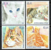 CYPRUS - 2021 - FAUNA - ANIMALS -  CAT - CATS - GATTI - 4 V - MNH - - Domestic Cats