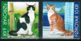 FAROE - 2011 - FAUNA - ANIMALS -  CAT - CATS - GATTI - 2 V - MNH - - Chats Domestiques