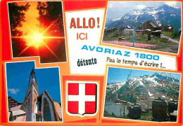 74 - Avoriaz - Multivues - Blasons - CPM - Voir Scans Recto-Verso - Avoriaz