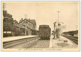 60.ESTREES ST DENIS.n°304.LA GARE PRISE DU QUAI.TRAIN - Estrees Saint Denis