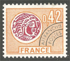 330 France Yv 134 Monnaie Gauloise 42c Préoblitéré Precancel MNH ** Neuf SC (60) - 1964-1988