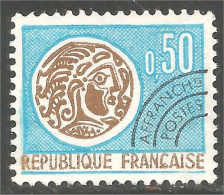 330 France Yv 128 Monnaie Gauloise 50c Préoblitéré Precancel (56) - 1964-1988