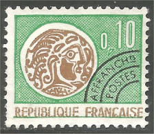 330 France Yv 123 Monnaie Gauloise 10c Préoblitéré Precancel (51b) - 1964-1988