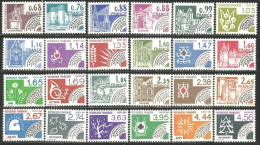 329 France 24 Timbres Préoblitérés 1979-87 Yv 162-197 MH * Neufs Environ 50 Fr (568) - 1964-1988