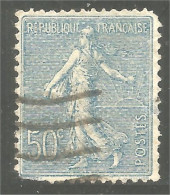 329 France Yv 161 Semeuse Lignée 25c Bleu (388) - 1903-60 Säerin, Untergrund Schraffiert