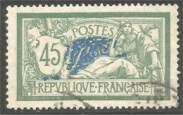 329 France Yv 143 Merson 45c Vert Et Bleu (386a) - 1900-27 Merson