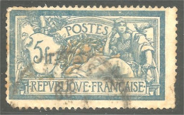 329 France Yv 123 Merson 5 F Bleue Et Chamois Cote 5€ (382a) - 1900-27 Merson