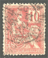 329 France Yv 112 Mouchon 10c Rose Cote 11.50€ (378a) - 1900-02 Mouchon