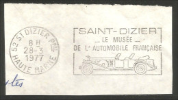329 France Obliteration Musée Automobile Saint Dizier 1977 Flamme (300) - Autos