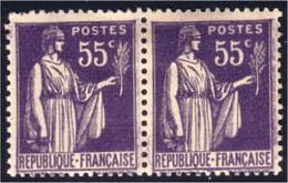 329 France 363* Paire 55c Avec Encrage Cote 1.80 EUR (183) - 1932-39 Paix