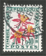 330 France Yv 100 Taxe 40c Ancolie Fleur Flower Blume (178) - 1960-.... Afgestempeld