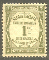 330 France Taxe 43 1c Olive MNH ** Neuf SC (141) - 1960-.... Ungebraucht