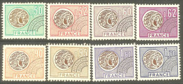 330 France Yv 190-197 Mois 1986-1987 Mai Décembre Préoblitéré Precancel No Gum (125) - 1964-1988