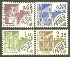 330 France Yv 162-165 Cathédrales Cathedrals Préoblitéré Precancel MNH ** Neuf SC (113b) - Churches & Cathedrals