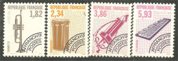 330 France Yv 228-231 Trompette Tambourin Vielle Trumpet Drum Préoblitéré Precancel MNH ** Neuf SC (96) - Music