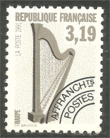 330 France Yv 220a Harpe Harp Préoblitéré Precancel MNH ** Neuf SC (91) - Música