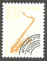 330 France Yv 215 Saxophone Saxophon Sassofono Préoblitéré Precancel MNH ** Neuf SC (87) - Music