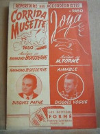 Corrida Musette Aimable Formé Joya Paso - Partitions Musicales Anciennes