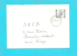 1744 Op Brief Met Met Treinstempel (ambulant) BRUXELLES-HERBESTHAL 2 - 1970-1980 Elström