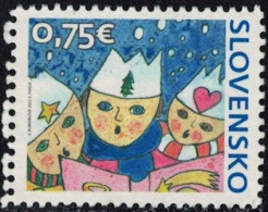 Slovaquie 2016 Used Christmas Carolers Chanteurs De Noël Y&T SK 864 SU - Unused Stamps