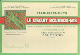 03 COMMENTRY . LE BISCUIT BOURBONNAIS  L. LAVEDRINE & Cie  ( Carte De Visite ) - Commentry