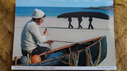 CPSM FISHERMEN ON THE ARAN ISLANDS CO GALWAY IRELAND ED JOHN HINDE PECHEUR METIER - Galway