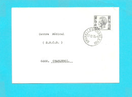 1744 Op Brief Met Met Treinstempel (ambulant) BRUXELLES-CHARLEROI - 1970-1980 Elström