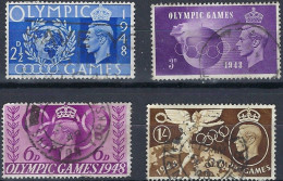 GB 1948 GVI Olympic Games Complete Set Of 4 Values Used - Usati