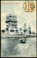 1906 POSTCARD BELEM TOWER OLD LISBOA LISBON PORTUGAL POSTAL CARTE POSTALE Stamped Timbre - Lisboa