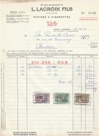 104-L.Lacroix Fils ..Papiers à Cigarettes- Sigaretten Papier..Anvers-Antwerpen...Belgique-Belgie..1956 - Andere & Zonder Classificatie