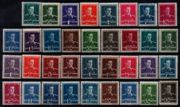 Romania  1940-1945, Scott 506-516 & 535A-553, MNH, Wmk CC & MM, King Mihai / Michael - Ungebraucht