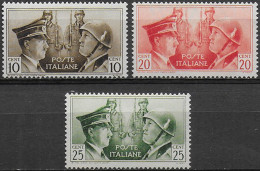 1941 Italia Asse Italo-tedesca NE 3v. Mc MNH Sassone N. 457A/C - Altri & Non Classificati