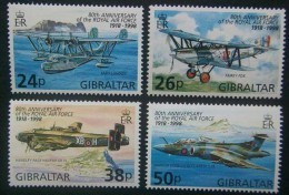 Gibraltar 1998 Yvertn° 827-30 *** MNH Cote 7 €  Avions Airplanes Vliegtuigen - Gibilterra