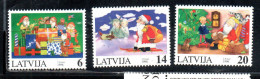 LATVIA LETTLAND LETTONIA LATVIJA 1996 CHRISTMAS NATALE NOEL WEIHNACHTEN NAVIDAD COMPLETE SET SERIE COMPLETA MNH - Lettonie