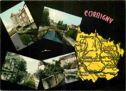 58 - Corbigny - Multivues - Carte Géographique - CPM - Voir Scans Recto-Verso - Corbigny