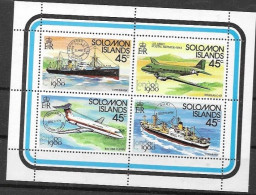 Solomon Mnh ** 1980 Transports Sheet - Solomoneilanden (1978-...)