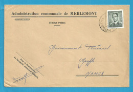 924 Op Brief ADMINISTRATION COMMUNALE DE MERLEMONT - 1953-1972 Occhiali