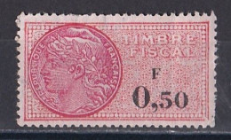 Timbre Fiscal 0.50 F  Sans Gomme - Other & Unclassified