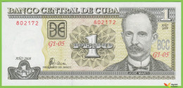 Voyo CUBA 1 Peso 2008 P128c B901h GI-05 UNC - Kuba