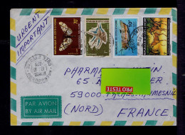 Gc8440 Rep. CÔTE D'IVOIRE Animaux Rare Hippatragues Insectes Faune Butterflies Papillons Mailed Fâches - Schmetterlinge