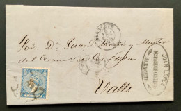 España Albacete A Valls 1866 - Storia Postale