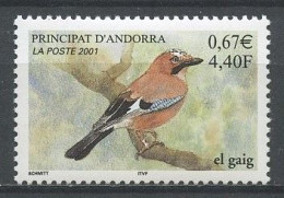 ANDORRE 2001 N° 548 ** Neuf MNH Superbe C 2.80 € Faune Oiseaux Birds Geai Animaux - Nuovi