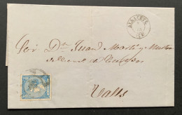 España Albacete A Valls 1866 - Briefe U. Dokumente