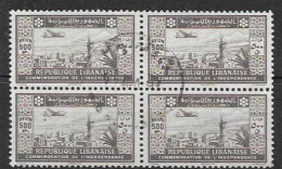 Lebanon VFU 132 Euros 1943 Best Airmail In Bloc Of Four - Lebanon