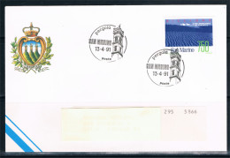 SAN MARINO 1991 - Expo Filatelico "Pergola 91 ", Annullo Speciale. - Briefmarkenausstellungen