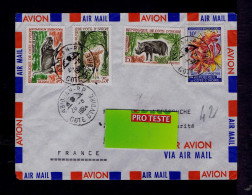 Gc8442 Rep. De CÔTE D'IVOIRE Animaux Rare Hylochere Wild Faune Mailed Phacocheros Flowers Flora Mailed - Vlinders