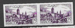 Maroc Morocco 1954 Mnh ** IMPERF Pair - Ongebruikt