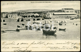 1904 POSTCARD PRAIA CASCAIS PORTUGAL CARTE POSTALE STAMPED TIMBRE - Lisboa