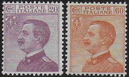 1926 Italia VE III Effigy 2v. MNH Sassone N. 204/05 - Andere & Zonder Classificatie