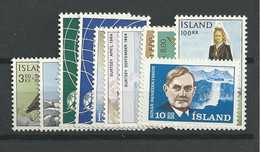 1965 MNH Iceland, Year Complete, Postfris** - Full Years
